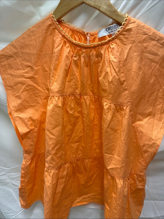 CROSBY by Mollie Burch Tops - CROSBY by Mollie Burch Orange Tiered Peasant Blouse